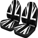 Black Union Jack British Flag Print Universal Fit Car Seat Covers 102422