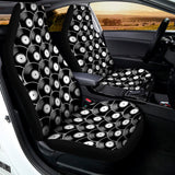 Black Vinyl Record Pattern Print Universal Fit Car Seat Covers 102422
