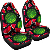 Black Watermelon Pieces Pattern Print Universal Fit Car Seat Covers 102422