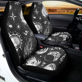 Black White Galaxy Outer Space Print Universal Fit Car Seat Covers 102422