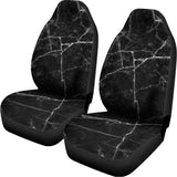 Black White Grunge Marble Print Universal Fit Car Seat Covers 102422