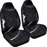 Black White Liquid Marble Print Universal Fit Car Seat Covers 102422