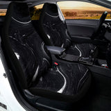 Black White Liquid Marble Print Universal Fit Car Seat Covers 102422