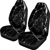 Black White Natural Marble Print Universal Fit Car Seat Covers 102422