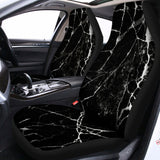 Black White Natural Marble Print Universal Fit Car Seat Covers 102422