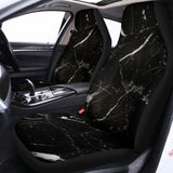 Black White Scratch Marble Print Universal Fit Car Seat Covers 102422