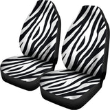 Black White Zebra Pattern Print Universal Fit Car Seat Covers 102422