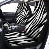 Black White Zebra Pattern Print Universal Fit Car Seat Covers 102422