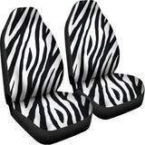 Black White Zebra Pattern Print Universal Fit Car Seat Covers 102422