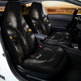 Black Wolf Portrait Print Universal Fit Car Seat Covers 102422