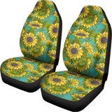 Blooming Sunflower Pattern Print Universal Fit Car Seat Covers 102422