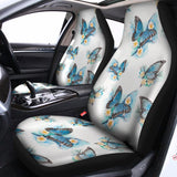 Blossom Blue Butterfly Pattern Print Universal Fit Car Seat Covers 102422