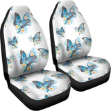 Blossom Blue Butterfly Pattern Print Universal Fit Car Seat Covers 102422