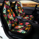 Blossom Flowers Skull Pattern Print Universal Fit Car Seat Covers 102422