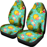 Blue Aloha Pineapple Pattern Print Universal Fit Car Seat Covers 102422
