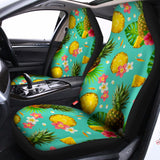 Blue Aloha Pineapple Pattern Print Universal Fit Car Seat Covers 102422