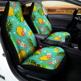 Blue Aloha Pineapple Pattern Print Universal Fit Car Seat Covers 102422