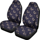 Blue And Beige Mantis Pattern Print Universal Fit Car Seat Covers 102422