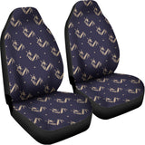 Blue And Beige Mantis Pattern Print Universal Fit Car Seat Covers 102422