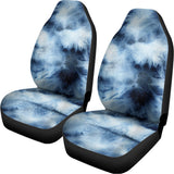 Blue And Black Acid Wash Tie Dye Print Universal Fit Car Seat Covers 102422