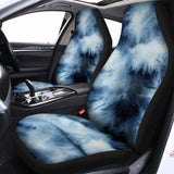 Blue And Black Acid Wash Tie Dye Print Universal Fit Car Seat Covers 102422