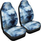 Blue And Black Acid Wash Tie Dye Print Universal Fit Car Seat Covers 102422