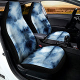 Blue And Black Acid Wash Tie Dye Print Universal Fit Car Seat Covers 102422