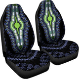 Blue And Black African Dashiki Print Universal Fit Car Seat Covers 102422