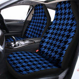 Blue And Black Houndstooth Print Universal Fit Car Seat Covers 102422