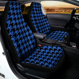 Blue And Black Houndstooth Print Universal Fit Car Seat Covers 102422