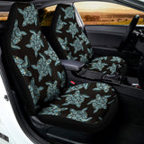 Blue And Black Sea Turtle Pattern Print Universal Fit Car Seat Covers 102422