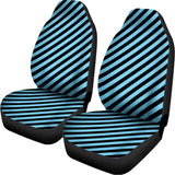 Blue And Black Stripes Pattern Print Universal Fit Car Seat Covers 102422