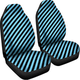 Blue And Black Stripes Pattern Print Universal Fit Car Seat Covers 102422