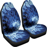 Blue And Black Tie Dye Print Universal Fit Car Seat Covers 102422