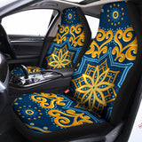 Blue And Gold Bohemian Mandala Print Universal Fit Car Seat Covers 102422