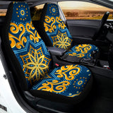 Blue And Gold Bohemian Mandala Print Universal Fit Car Seat Covers 102422