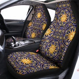 Blue And Gold Celestial Pattern Print Universal Fit Car Seat Covers 102422