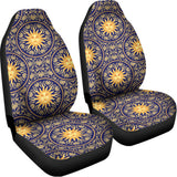 Blue And Gold Celestial Pattern Print Universal Fit Car Seat Covers 102422