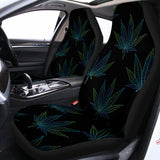 Blue And Green Weed Leaf Pattern Print Universal Fit Car Seat Covers 102422