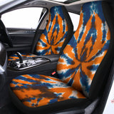 Blue And Orange Spider Tie Dye Print Universal Fit Car Seat Covers 102422