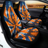 Blue And Orange Spider Tie Dye Print Universal Fit Car Seat Covers 102422