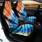Blue And Orange Tie Dye Print Universal Fit Car Seat Covers 102422