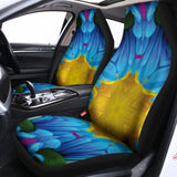 Blue And Pink Flowers Kaleidoscope Print Universal Fit Car Seat Covers 102422