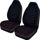 Blue And Purple EDM Wave Print Universal Fit Car Seat Covers 102422
