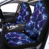 Blue And Purple Lightning Print Universal Fit Car Seat Covers 102422