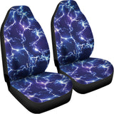 Blue And Purple Lightning Print Universal Fit Car Seat Covers 102422