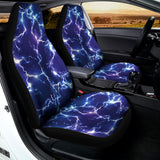 Blue And Purple Lightning Print Universal Fit Car Seat Covers 102422