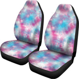 Blue And Purple Shibori Tie Dye Print Universal Fit Car Seat Covers 102422