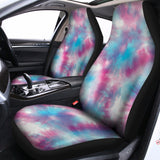 Blue And Purple Shibori Tie Dye Print Universal Fit Car Seat Covers 102422