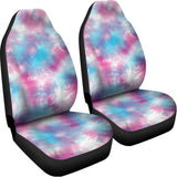 Blue And Purple Shibori Tie Dye Print Universal Fit Car Seat Covers 102422